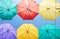 Background of colorful umbrellas