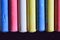 Background colorful writing chalks