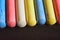 Background colorful writing chalks