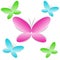 Background with colour butterflies