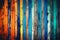 A background of colourful wooden boards in vintage look