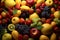 Background composed of a variety of fruits, visually appealing and lively