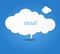 Background composed of white paper clouds over blue. vector illustration.