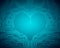 Background conceptual image of digital heart symbol