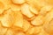 Background corrugated golden chips with texture