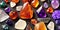 Background of crystals and gemstones