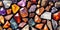 Background of crystals and gemstones