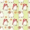 Background with Cute Sheeps. Seamless Pattern