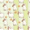 Background with Cute Sheeps. Seamless Pattern