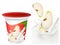 Background for design of packing yogurt with photo