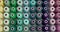 Background of different color spools of thread