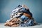 Background dirty stack pile textile cloth blue clean buy fabric different laundry fashion