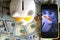 Background dollars money and piggy bank take picture smartphone