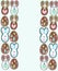 Background from easter gingerbread eggs and rabbits with place for text