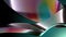 A background of an Elegant and Modern 3D Rendering image of a thin curved rainbow-colored metal plate