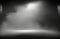 Background of an empty dark room smoke and dust