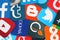 Background of famous social media icons