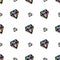 Background fashion diamond style pixel art seamless pattern.