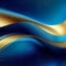 background featuring wavy, painted, colorful, and golden elements, creating an abstract and artistic design.