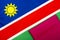 On the background of the flag of Namibia is a passport