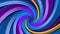 Background formed by jets of purple, yellow and blue color rotating in circles and mixing in the center. 3D Illustration