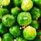 Background of fresh cooked brussels sprouts