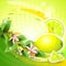 Background with fresh lemon