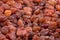 Background of fresh raisins. Raisins closeup
