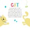 Background with funny long yellow cat and space for text.