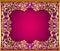 background with gems and gold ornaments