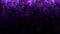 Background glitter falling purple particles. Falling shiny confetti magic light. Beautiful light background. Seamless loop