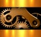 Background gold machinery