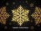 Background with golden Christmas snowflake decoration