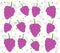 Background with grape pattern and dots