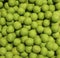 Background of green balls of wool