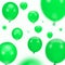Background of green party balloons