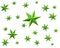 Background with green stars