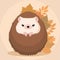 Background groundhog animal autumn vector illustration