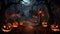 Background for halloween on wooden boards