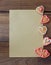 Background with heart shape and valentine homemade cookies with space for text