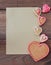 Background with heart shape and valentine homemade cookies with space for text