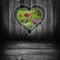 Background heart window wooden panel flower tulips grey