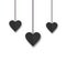 Background of hearts hanging on strings - Valentine s Day