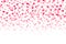 Background with hearts. Seamless pattern with falling confetti h