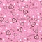 Background with hearts. Vector seamless pattern.