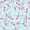 Background with hearts. Vector seamless pattern. Romantic tiled pattern