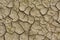Background of heat cracked clay soil