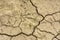 Background of heat cracked clay soil