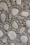 Background from high detailed fragment pebble stone wall texture