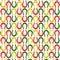 background of horseshoes painted in the colors of Christmas